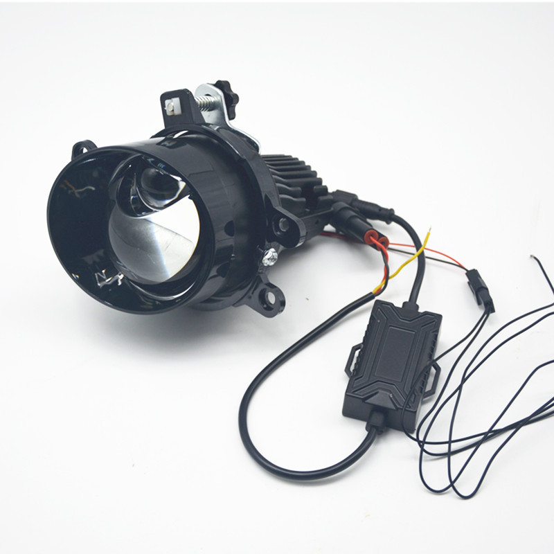 3.0 Lámpara de niebla directa única lente de doble luz alta y baja luz integrada reforma no destructiva del faro del automóvil