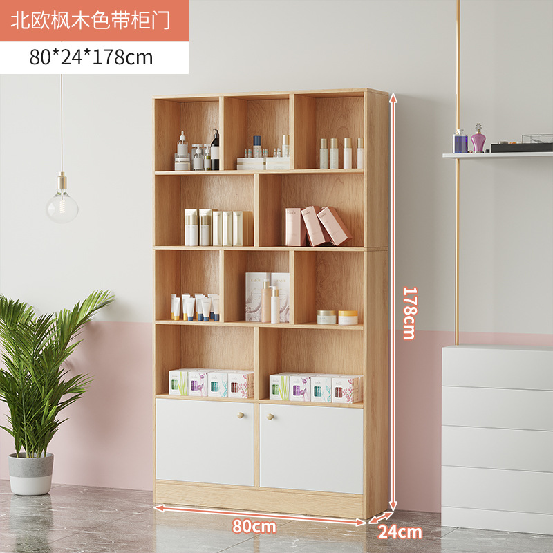 Cosméticos vitrina simple salón de belleza producto vitrina estante manicura peluquería vitrina materno e infantil tienda contenedor