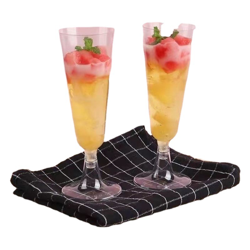 Copa de champán desechable de plástico taza de helado copa de cóctel copa de vino tinto copa de postre Copa de fiesta copa de vino