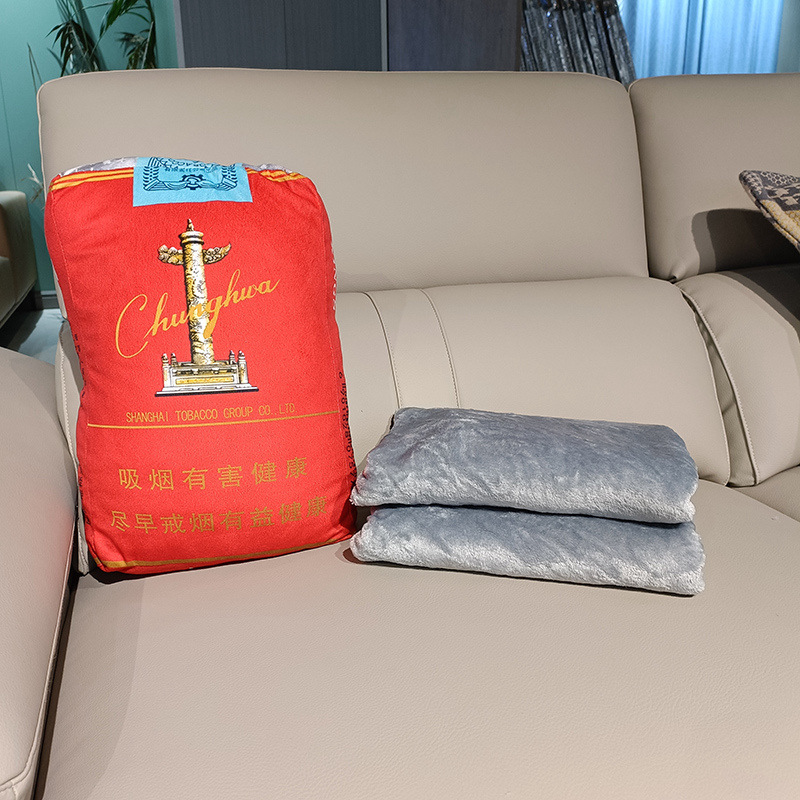 Simulación de cigarrillos almohada juguetes de peluche cajas de cigarrillos chino Yuxi para el regalo del Día del Padre para los niños almohada