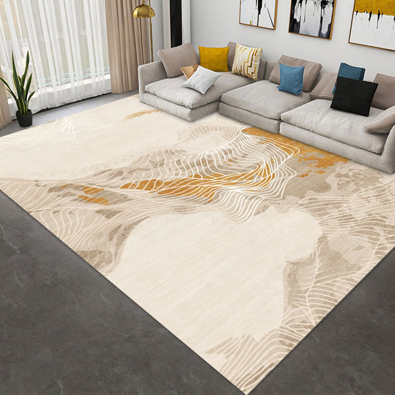 Wabi-sabi style Japanese carpet living room imitation cashmere high-end carpet light luxury full-cover home bedroom living room floor mat