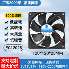 EC12025散热风扇12cm含油滚珠机箱机柜专用220v工业交流风扇批发