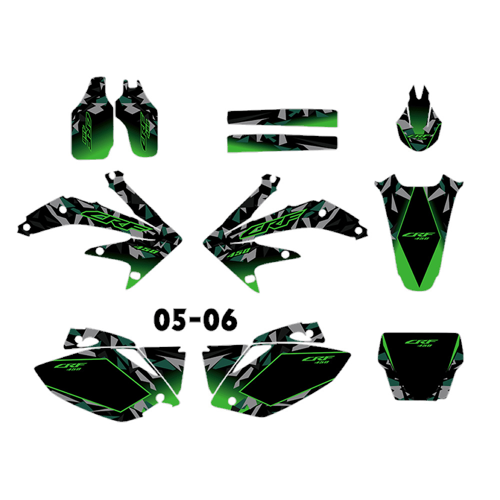 Pegatinas de motocicletas para CRF450 CRF450R 2005 - 2008 SUV conjunto completo de pegatinas de carrocería