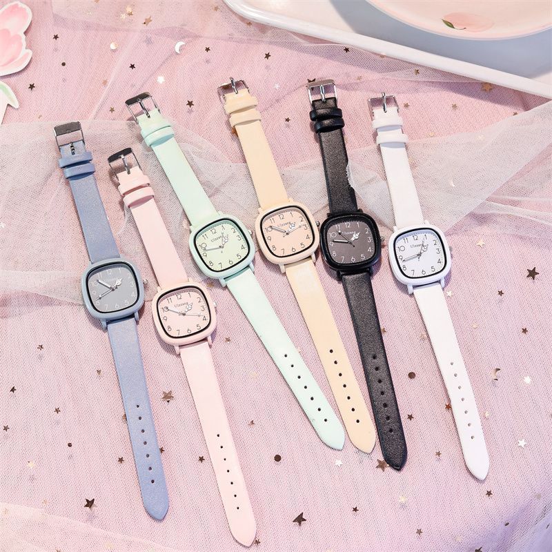 Watch for Women, Junior High School Students, Kidsren and Girls, Special Youth Ins Style Small Dial Square Quartz Watch for Exams