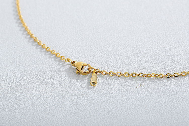 European and American Heart Necklace Semicircle Earrings Electroplating Rhinestone Stainless Steel J