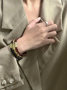 Unique Artistic Green Sandalwood Bracelet for Women, Small Leaf Red Sandalwood, Black Sandalwood, Hetian Jade, Golden Sandalwood Bracelet, Buddhist Bead Style