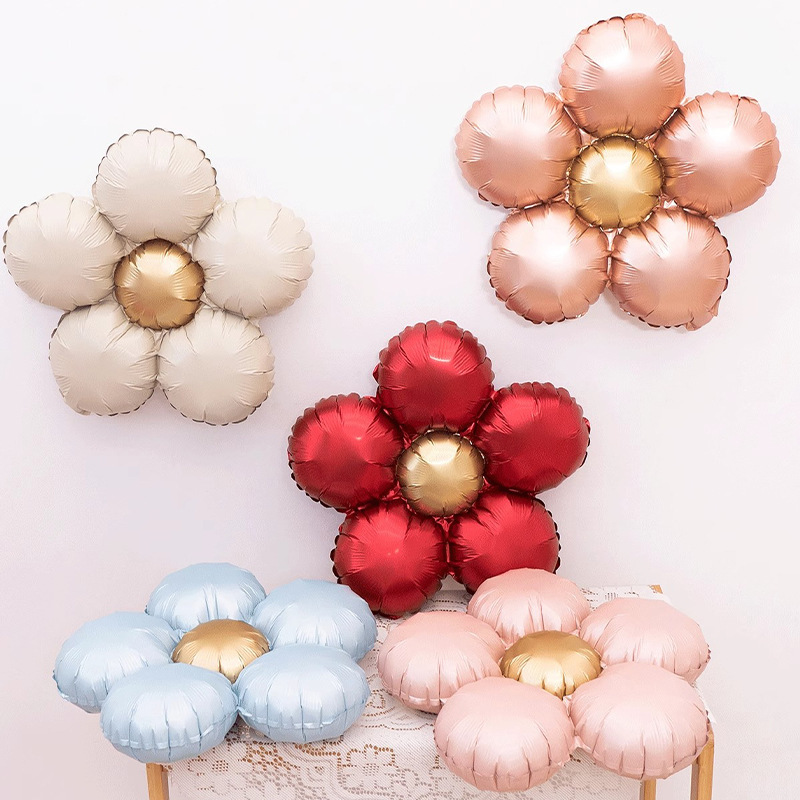 Matte Flower Aluminum Film Balloon Baby's Birthday Cartoon Children's Day Party Wedding Room Decoration Holiday Decoration Matte Flower Aluminum Film Balloon Baby's Birthday Cartoon Children's Day Party Wedding Room Decoration Holiday Decoration