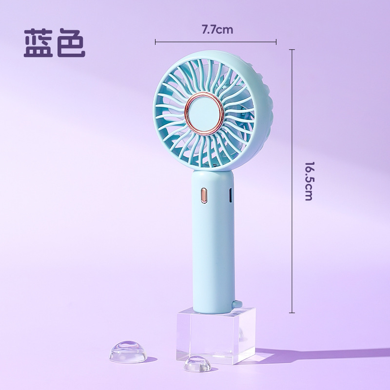 夏の新しいミニハンドヘルド小型ファン USB 充電学生クラスポータブルデスクトップファン携帯電話ホルダー|undefined