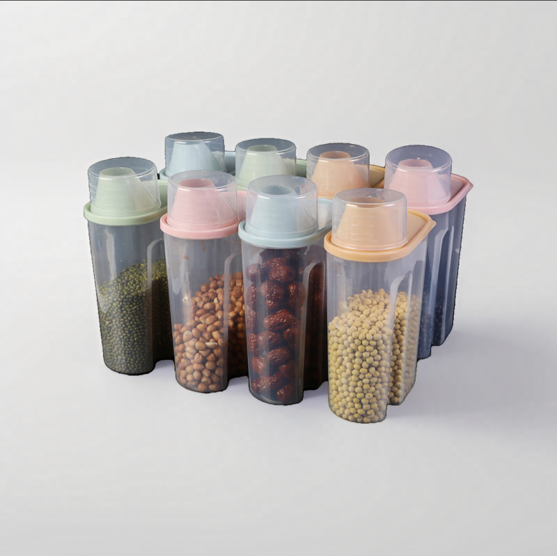 Sealed jars with measurement marks grain storage containers food storage bins rice containers food storage jars kitchen
