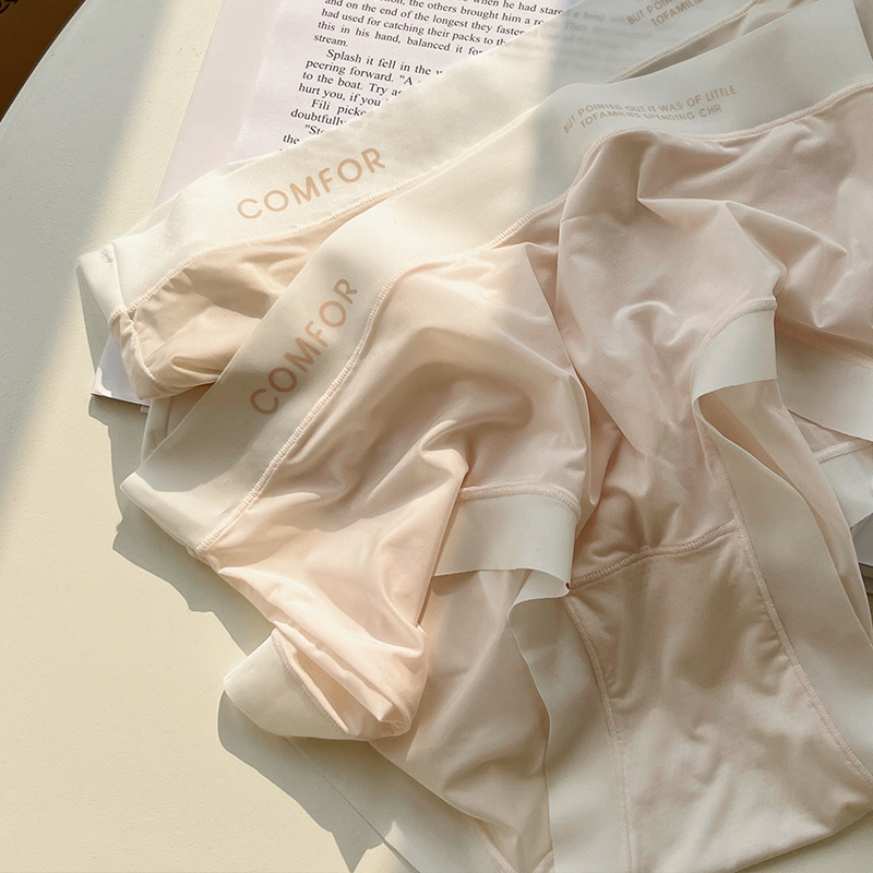 50g ultra-thin quick-drying seamless ice silk mask pants high waist cotton antibacterial cotton crotch panties ladies wholesale