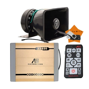 Car-mounted wireless alarm system, MP3 voice amplifier, high-power siren amplifier, high-frequency speaker AS820E+100C