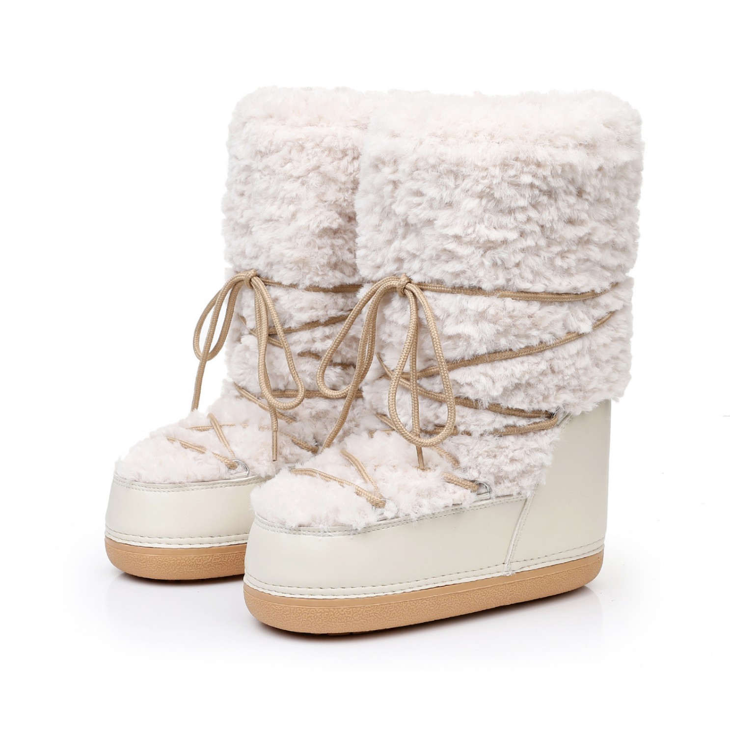 NOKOMETA 2025 Winter Space Boots Lamb Wool Moon Shoes Snow Boots Women_voghion.com