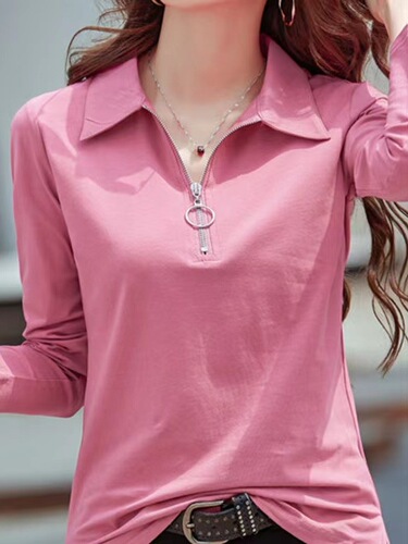 Women's Spring and Autumn New Style Long-Sleeve Collar Shirt Professional Outwear Autumn Top Outerwear Base Shirt Top