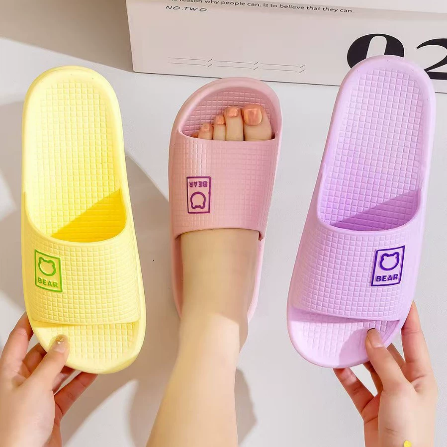 Fu Meijia-25 комнатная ванная комната простой пары случайный буксир ПВХ пластиковый двойной размер женские тапочки