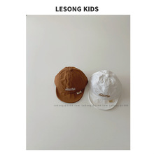 儿童帽子春夏薄款透气速干鸭舌帽简约字母韩国棒球帽小童遮阳帽潮
