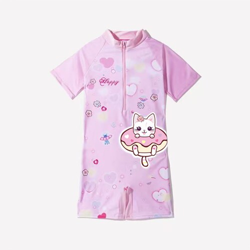 Summer Kids Swimwear for Boys, Toddler and Middle Childhood One-piece Swim Suit Cartoon Set Beach and Sea Swimming Cap Swimwear