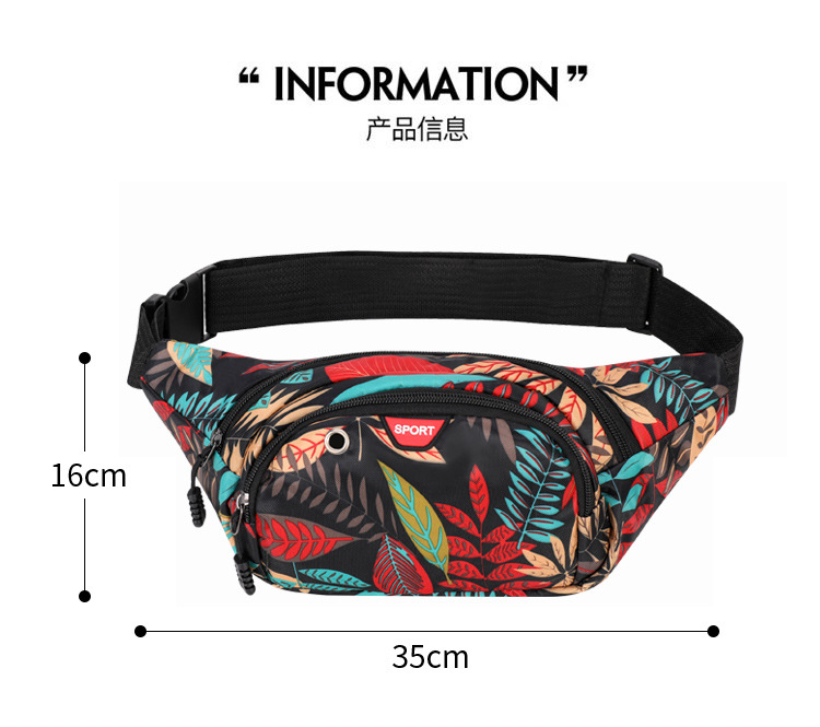 Creative, versatile, fashionable landscape pictures, women's running, cycling, crossbody and close-fitting waist bags, cross-border wholesale and distribution Application Scenario