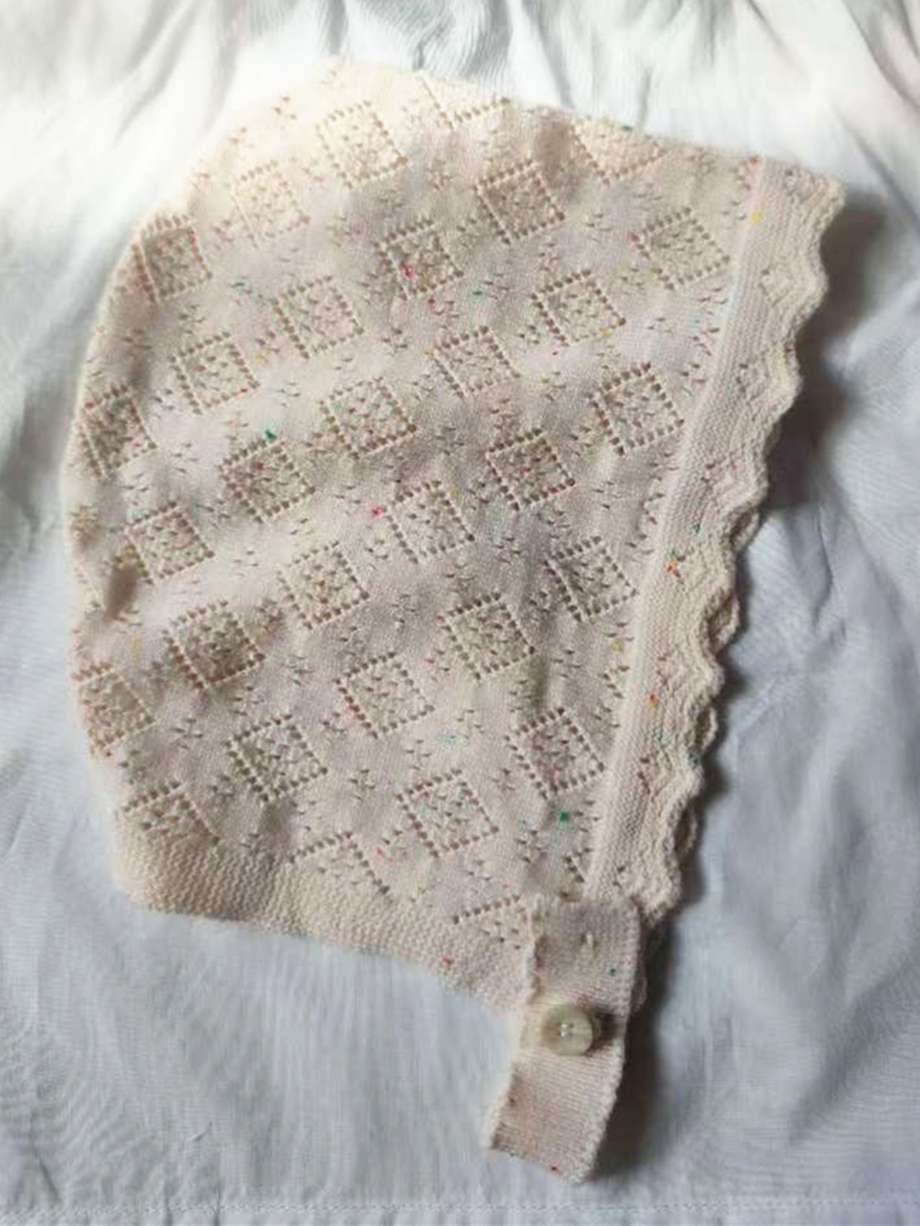 2024 modelos de primavera y otoño niñas bebé color algodón cuello de encaje tejido de lana de una pieza mameluco