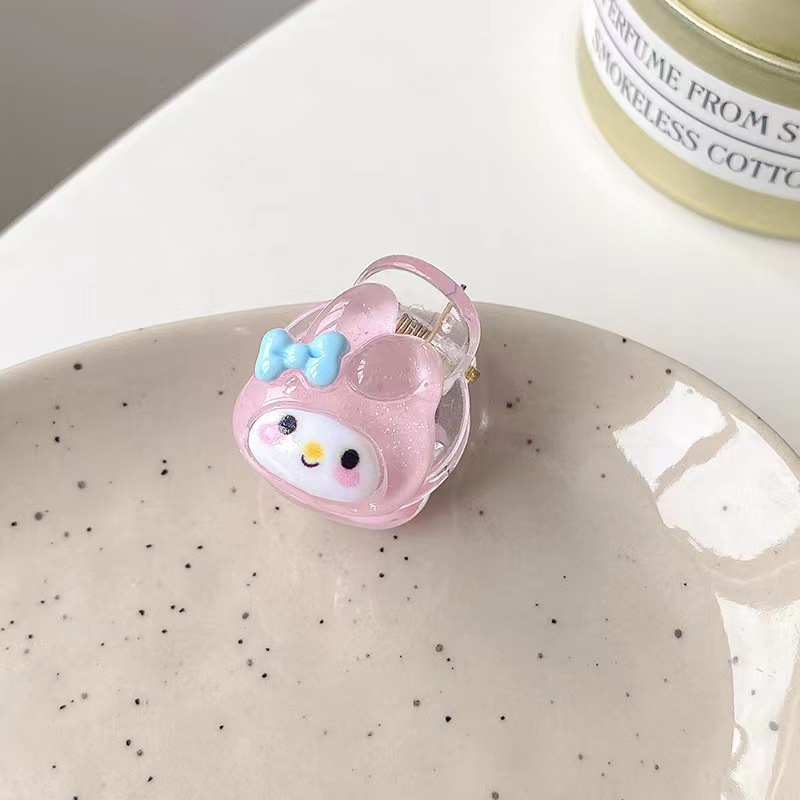 Fine Flash Sanrio New Japanese Style Cute Sweet Small Claw Clip Kulomi Cartoon Bangs Clip High Pony Tail Hairpin