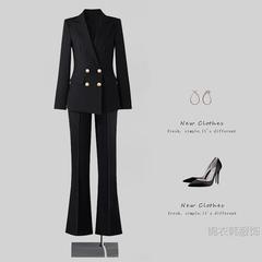 スーツ女性2025新型職業正装公考面接作業服女性工装黒スーツコート
