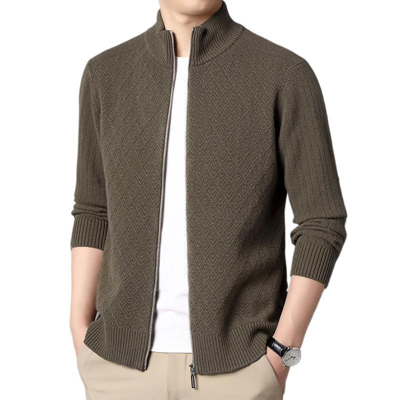 Woolen demi-season cardigan