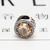 Copper silver beads, simple and elegant design, cat's eye, wholesale