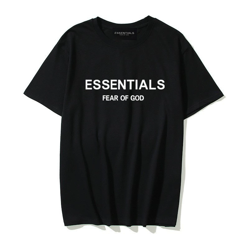 FEAR OF GOD двойная линия ESSENTIALS модная американская высокая улица свободный хлопок с короткими рукавами для мужчин и женщин