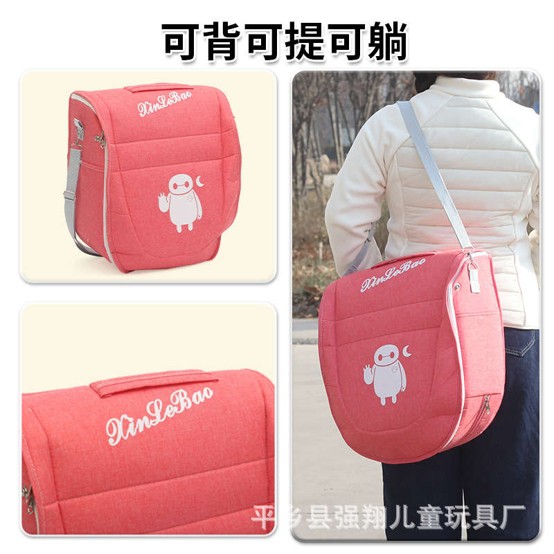 Bolsa multifuncional para mamás, bolsa de cama plegable portátil para bebés, cama extensible de gran capacidad, bolsa de moda para madres y bebés, mochila cama image 4