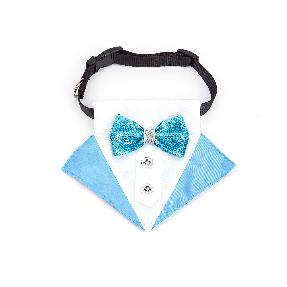 Nuevos productos transfronterizos mascotas guapo trajes británicos toallas triangulares pañuelas arco para mascotas collar bufandas perros y gatos