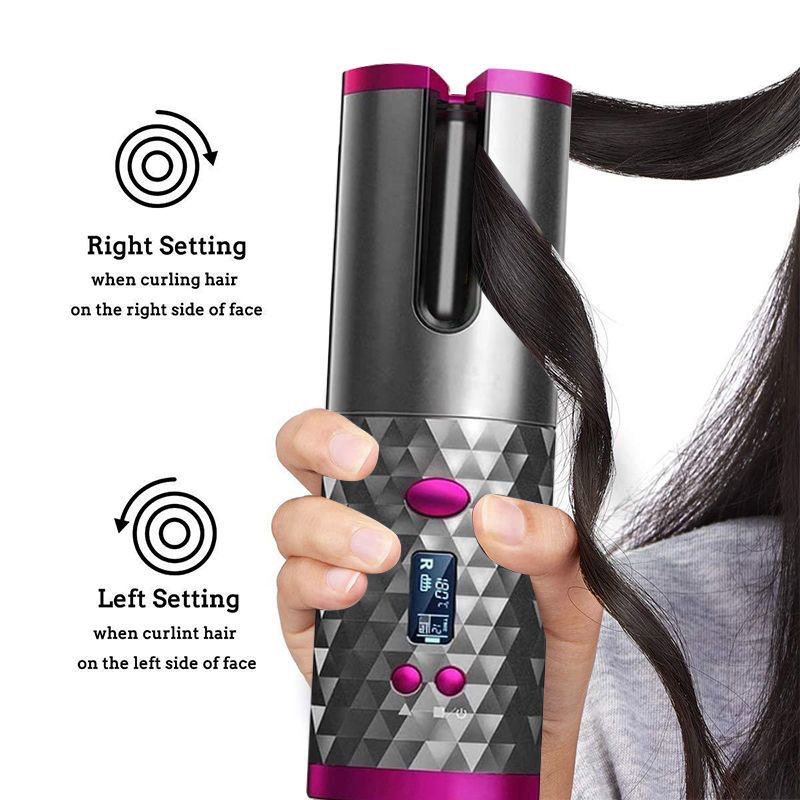 Rizador de pelo LCD temperatura constante mini USB inalámbrico