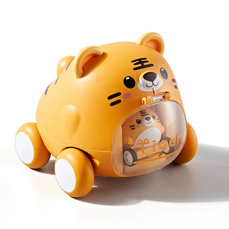 Инерционная мультяшная toy машина, дорожная карта-кейс, тигр, подарок на день рождения, опт
