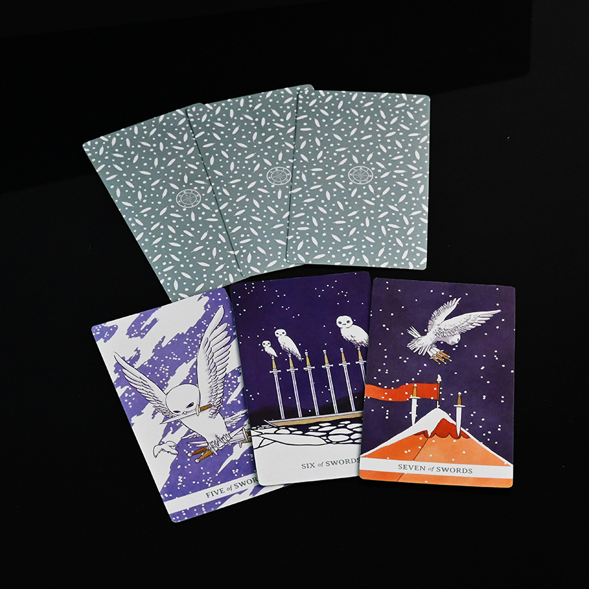 White Owl Tarot Karten Deck Englisch Orakel Partyspiele_voghion.com