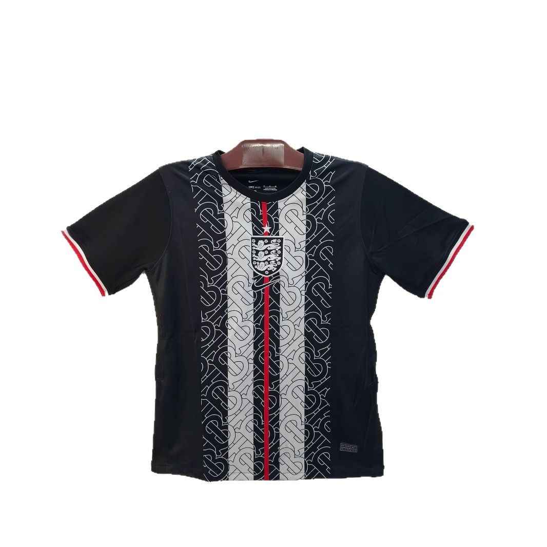 Moda de comercio exterior impresión 3D 20-21 Inglaterra ropa de entrenamiento deportes malla suelta transpirable manga corta cuello redondo camiseta