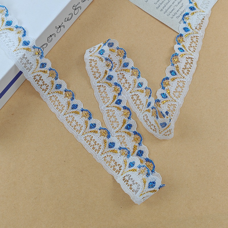 Estilo étnico color oro encaje plata encaje Ropa Accesorios niños muñeca falda Accesorios