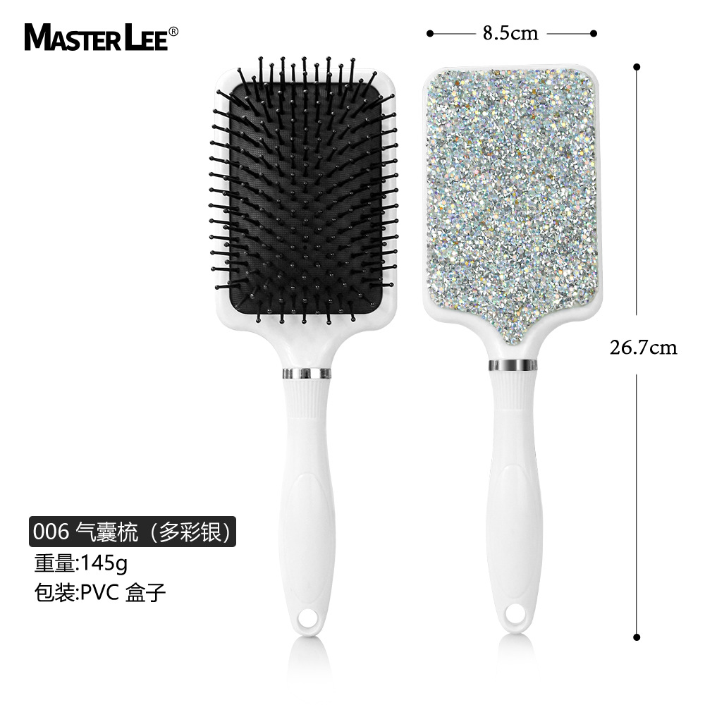 Venta directa de fábrica, peine de airbag de comercio exterior transfronterizo, peine para masaje del cuero cabelludo con peine de peinado alisador de cabello de diamante