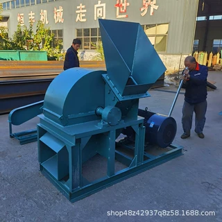 500型双口木棍树杈粉碎机硬木头粉碎机抽风式锯末细粉机厂家