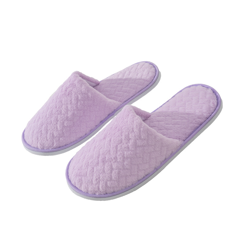 Zapatillas desechables de alojamiento residencial de alta calidad antideslizantes de conejo de peluche zapatillas para padres e hijos de hotel para hospitalidad doméstica