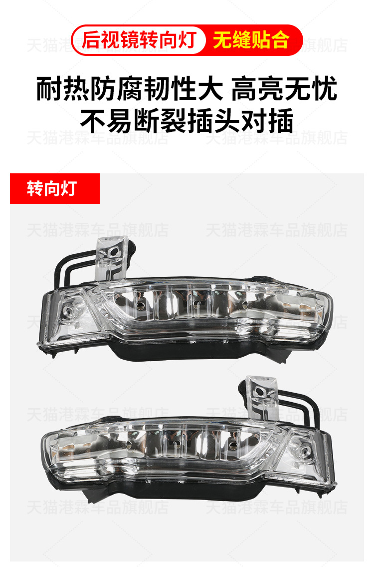 Applicable to JEEP Grand Cherokee rearview mirror housing 14-21 reversing mirror frame lens turn signal mirror cover
