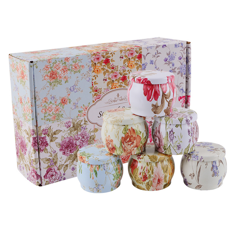 Set de Velas Aromáticas en Caja de Regalo de Cera de Soja, Calmante, para Toda la Familia