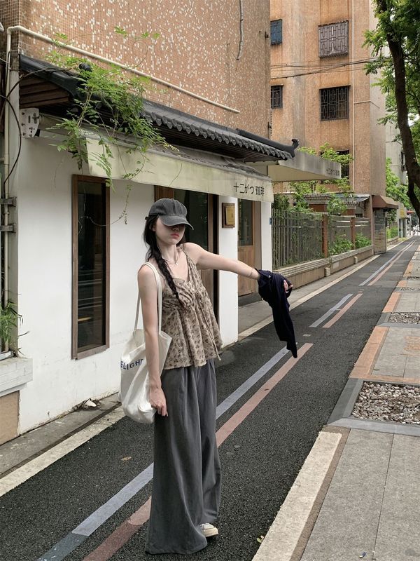 v领碎花吊带背心女夏季新款韩系设计感百搭宽松显瘦无袖上衣|undefined