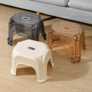 Shoe Changing Stool Square Bathroom Household Stackable Bathroom Non-Slip Children's Anti-Slip Stool Thickened Living Room Toilet Stool