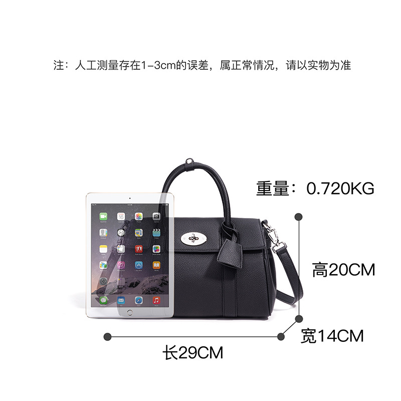 Premium Top Grain Cowhide Designer Handbag - Luxury Crossbody Shoulder Bag For Women, Elegant Commuter Style - Thumbnail 4
