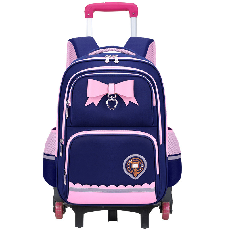 26 nuevas mochila de tirón para estudiantes de escuela primaria para mujeres 2 - 3 - 6 grados mochila de hombro para niños desmontable a prueba de agua de gran capacidad