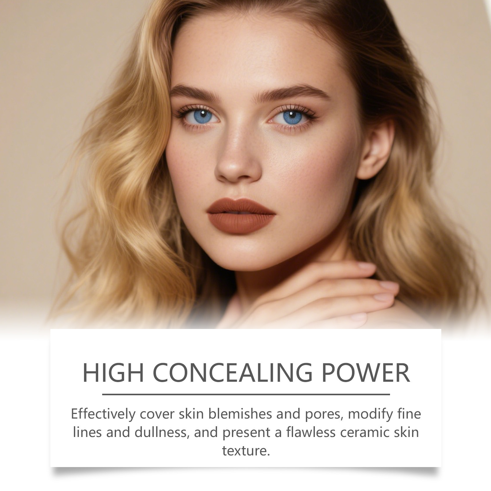 2-in-1 Color-Adjusting Foundation Stick (Nude Color) Lightweight, Smooth, and Long-Lasting Moisturizing Foundation Makeup