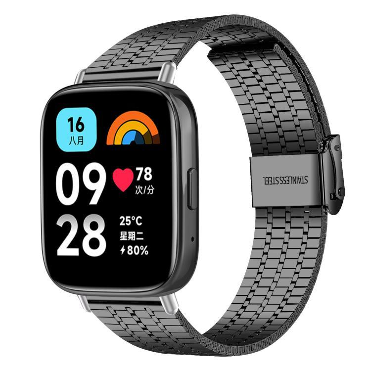 xDfind 7 cuentas de hebilla correa de acero inoxidable para Redmi Watch 3 / Xiaomi pulsera 9 Pro /