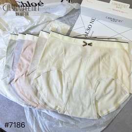 精品五条装魅丽翘无缝棉内裤女日系性感蕾丝边棉裆三角裤女新品