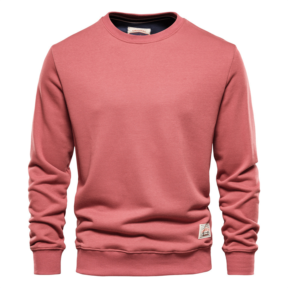 Men's Sweatshirt Long Sleeved Solid Colour Casual Hoodie For Men_voghion.com