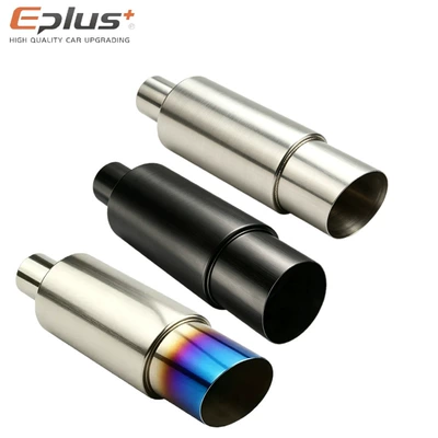Angled stainless steel modified exhaust drum for motorcycles, universal straight exhaust tailpipe for cars