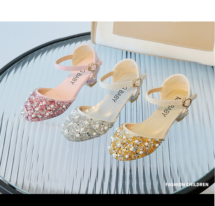 2024 frühjahr/Sommer Neue Mädchen der Wasser Diamant Prinzessin Kleine Leder Student Perle Einzelnen Schuhe Große kinder Tanz schuh_voghion.com