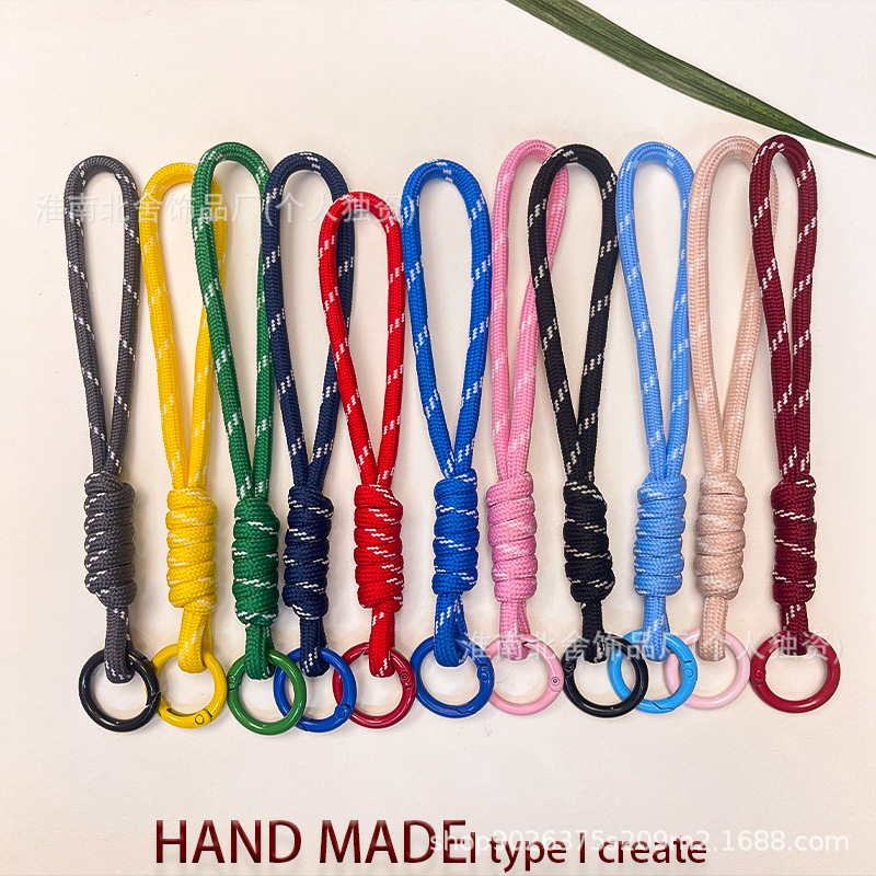 Super good-looking woven mobile phone rope ladies high-end hand-hung wrist anti-theft mobile phone chain high-grade strong diy material